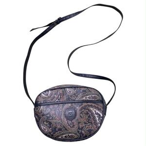Martin Robert’s Elegant Paisley Crossbody Bag - Black and Brown